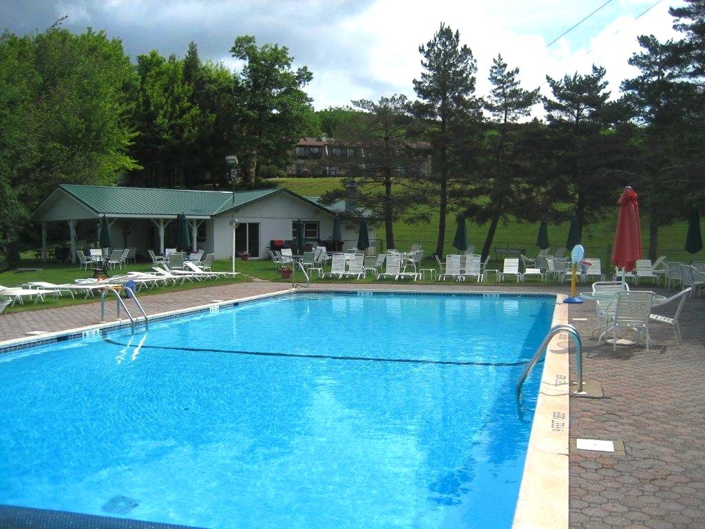 Pool and clubhouse view